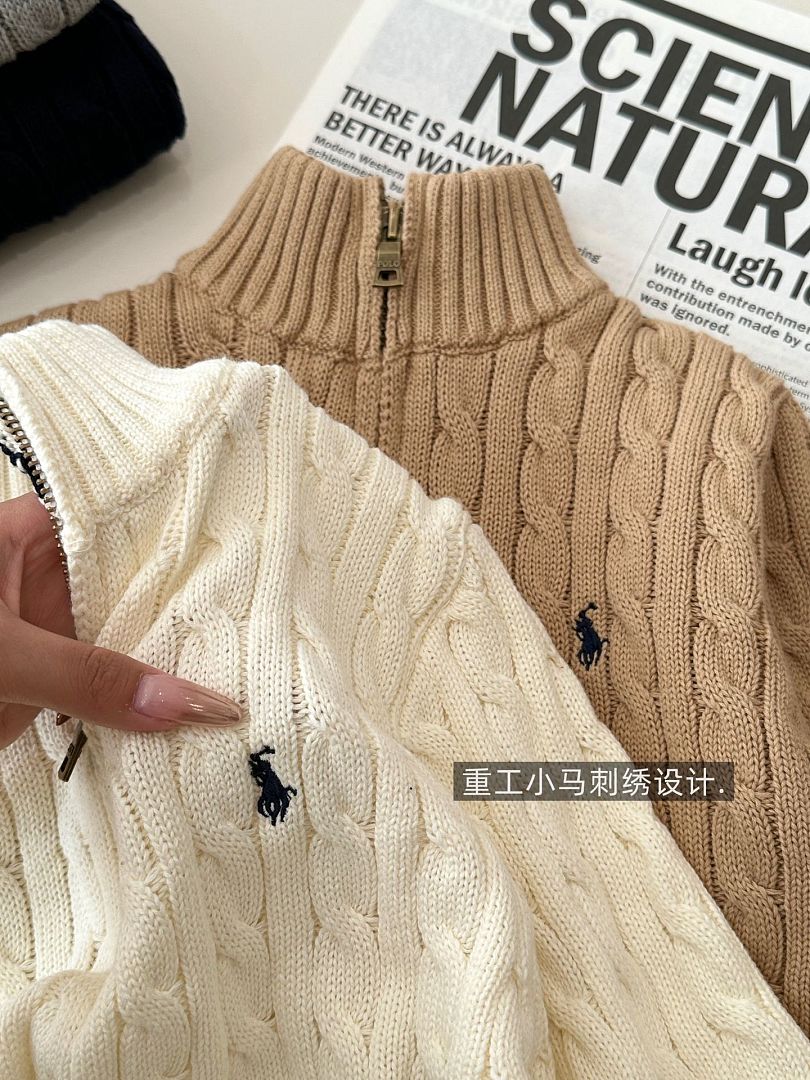 Ralph Lauren Cable-Knit Cotton Quarter-Zip Sweater · A3327 — תמונה 13