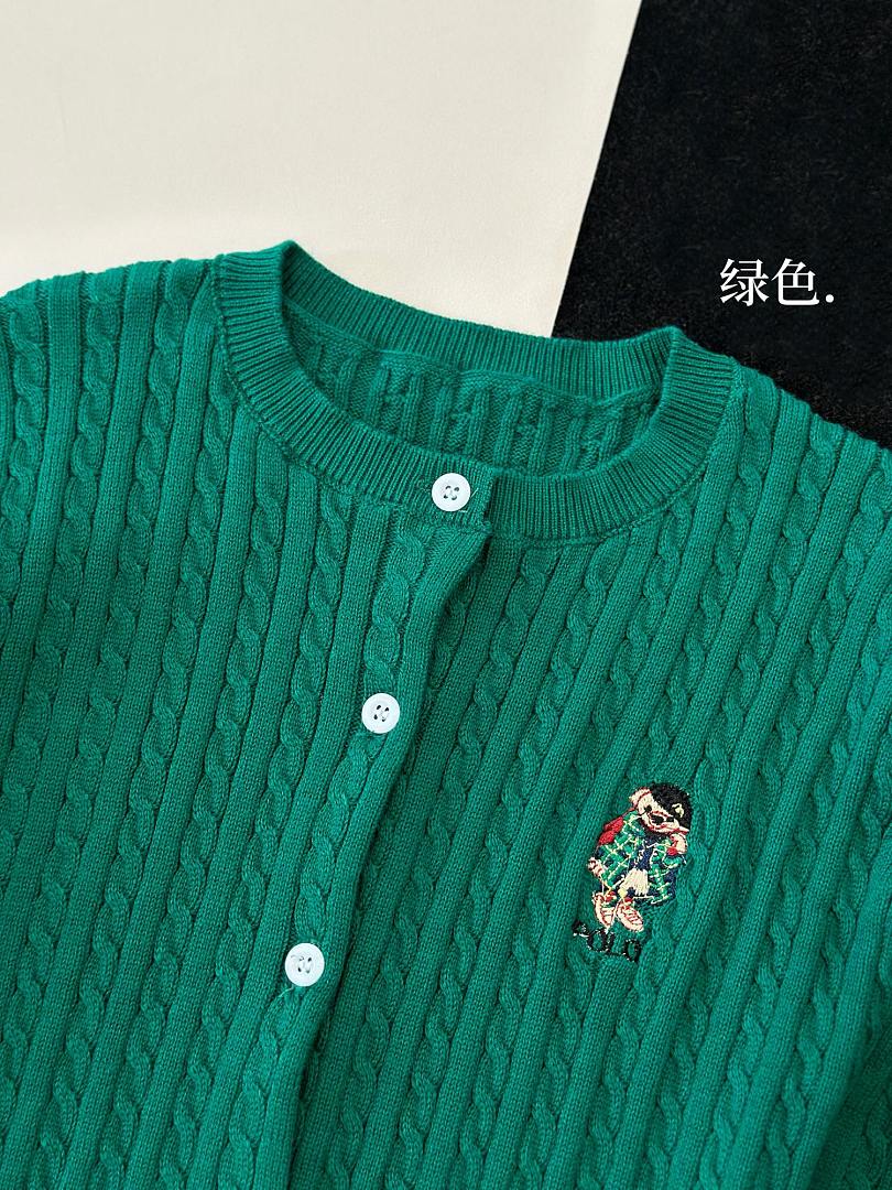 Ralph Lauren Polo Bear Mini-Cable Cotton Cardigan · A3288 — תמונה 34