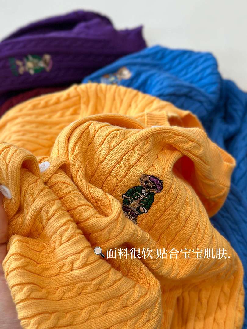 Ralph Lauren Polo Bear Mini-Cable Cotton Cardigan · A3288 — תמונה 49