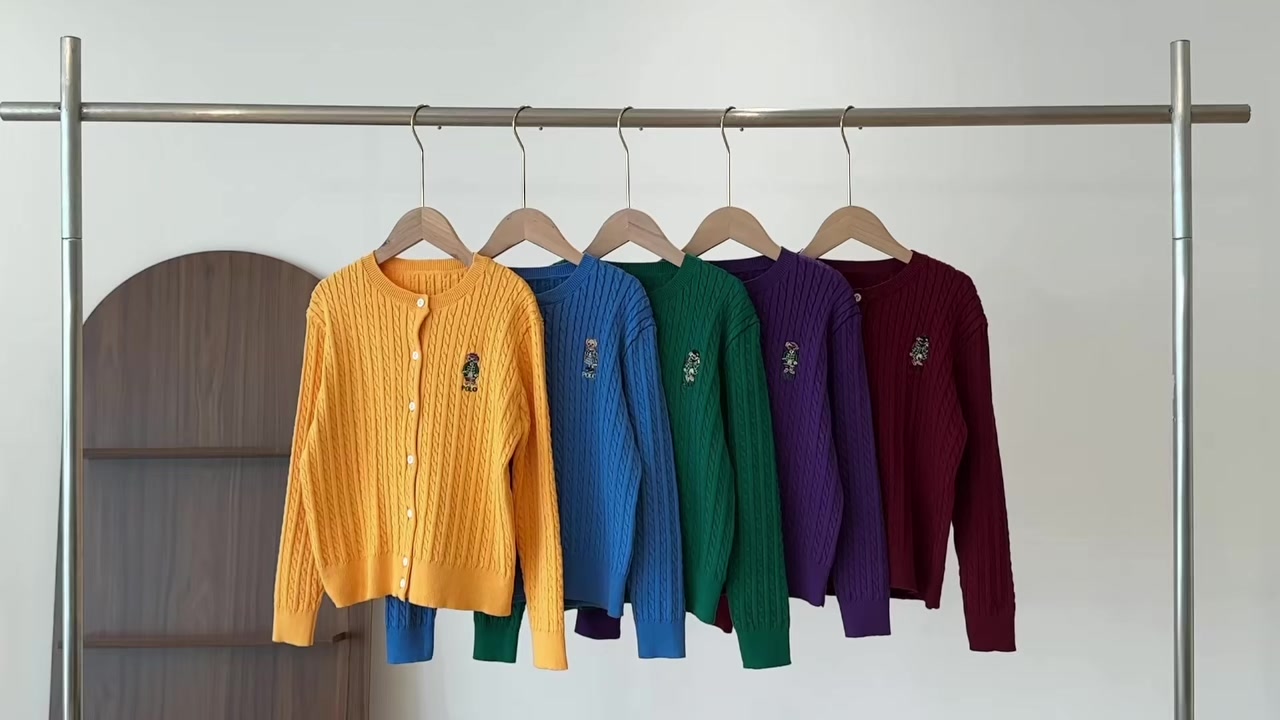 Ralph Lauren Polo Bear Mini-Cable Cotton Cardigan · A3288 — תמונה 2