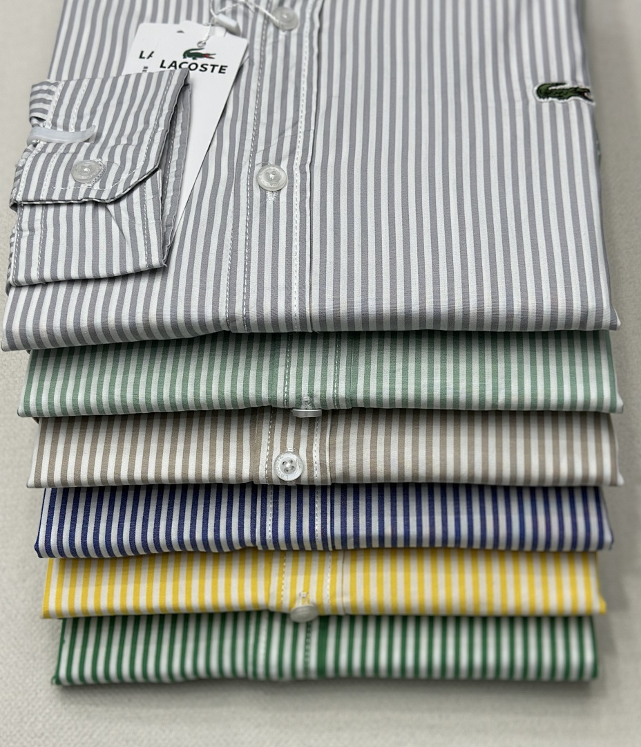 Lacoste Regular Fit Striped Linen Shirt · 6137 — תמונה 6