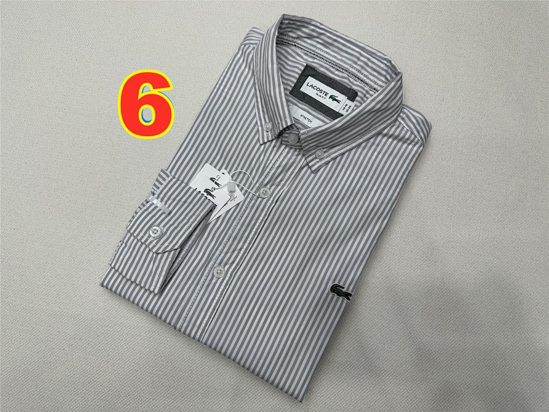 Lacoste Regular Fit Striped Linen Shirt · 6137 — תמונה 2