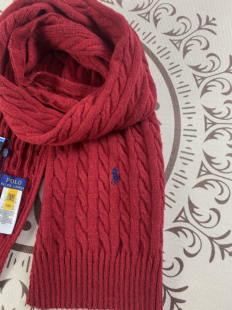 Ralph Lauren Cable Knit Wool Cashmere Scarf · A2613 — תמונה 20