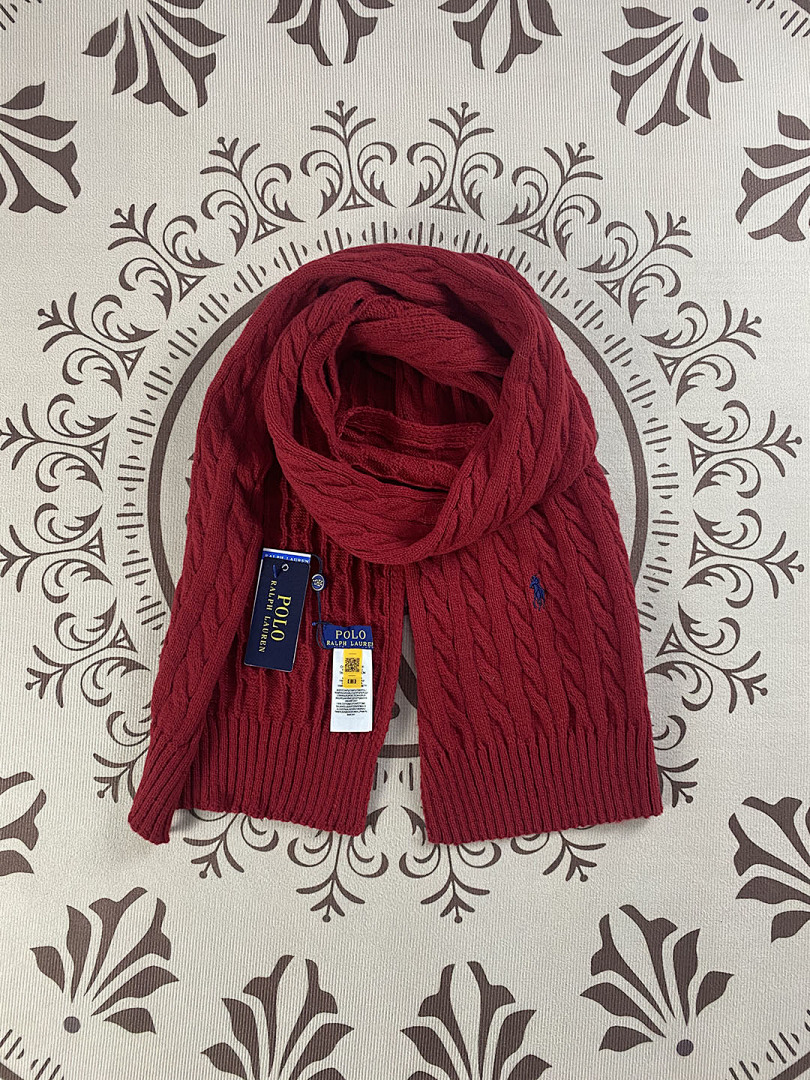 Ralph Lauren Cable Knit Wool Cashmere Scarf · A2613 — תמונה 21