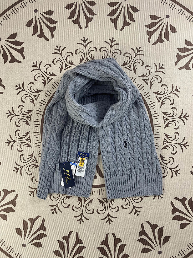 Ralph Lauren Cable Knit Wool Cashmere Scarf · A2613 — תמונה 24