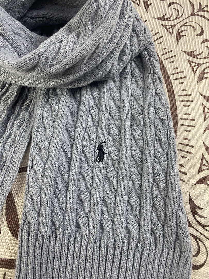 Ralph Lauren Cable Knit Wool Cashmere Scarf · A2613 — תמונה 23