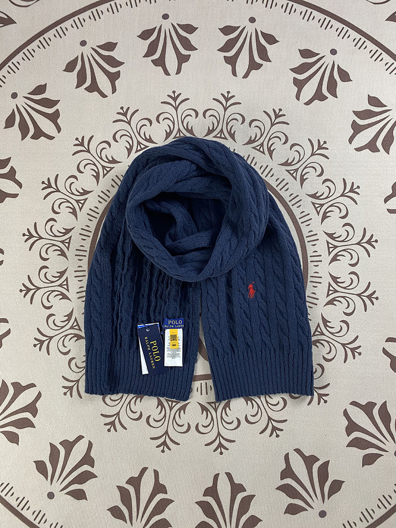 Ralph Lauren Cable Knit Wool Cashmere Scarf · A2613 — תמונה 12