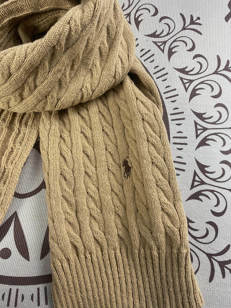 Ralph Lauren Cable Knit Wool Cashmere Scarf · A2613 — תמונה 26