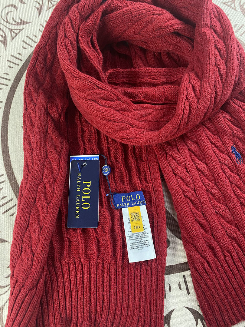 Ralph Lauren Cable Knit Wool Cashmere Scarf · A2613 — תמונה 19