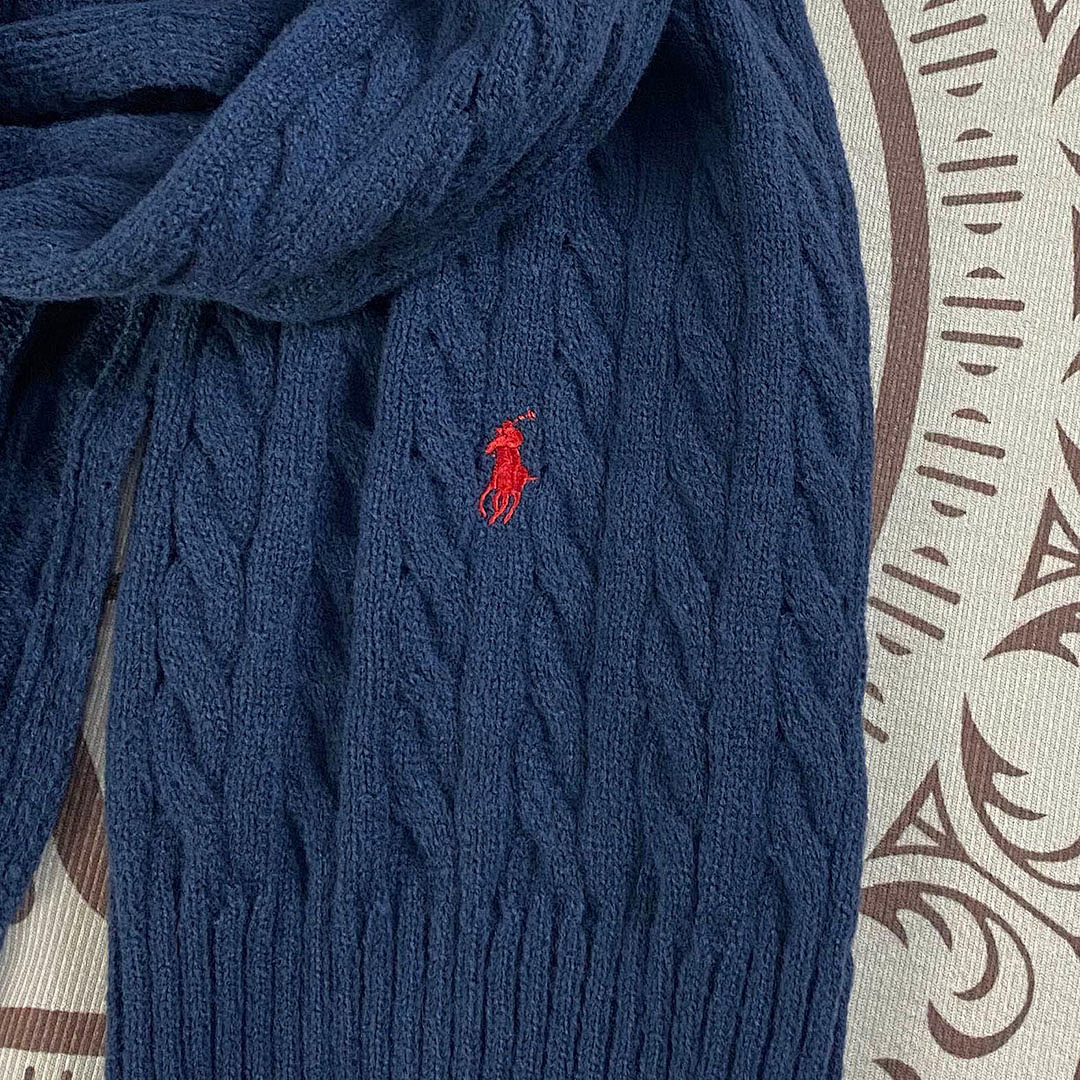 Ralph Lauren Cable Knit Wool Cashmere Scarf · A2613 — תמונה 11