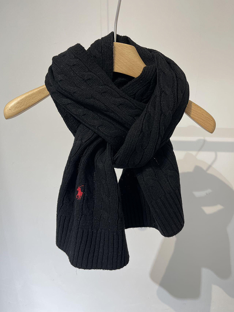 Ralph Lauren Cable Knit Wool Cashmere Scarf · A2613 — תמונה 3