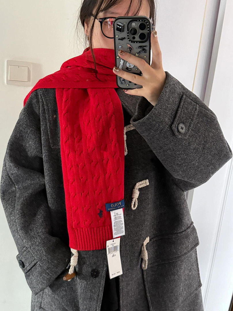 Ralph Lauren Cable Knit Wool Cashmere Scarf · A2613 — תמונה 7
