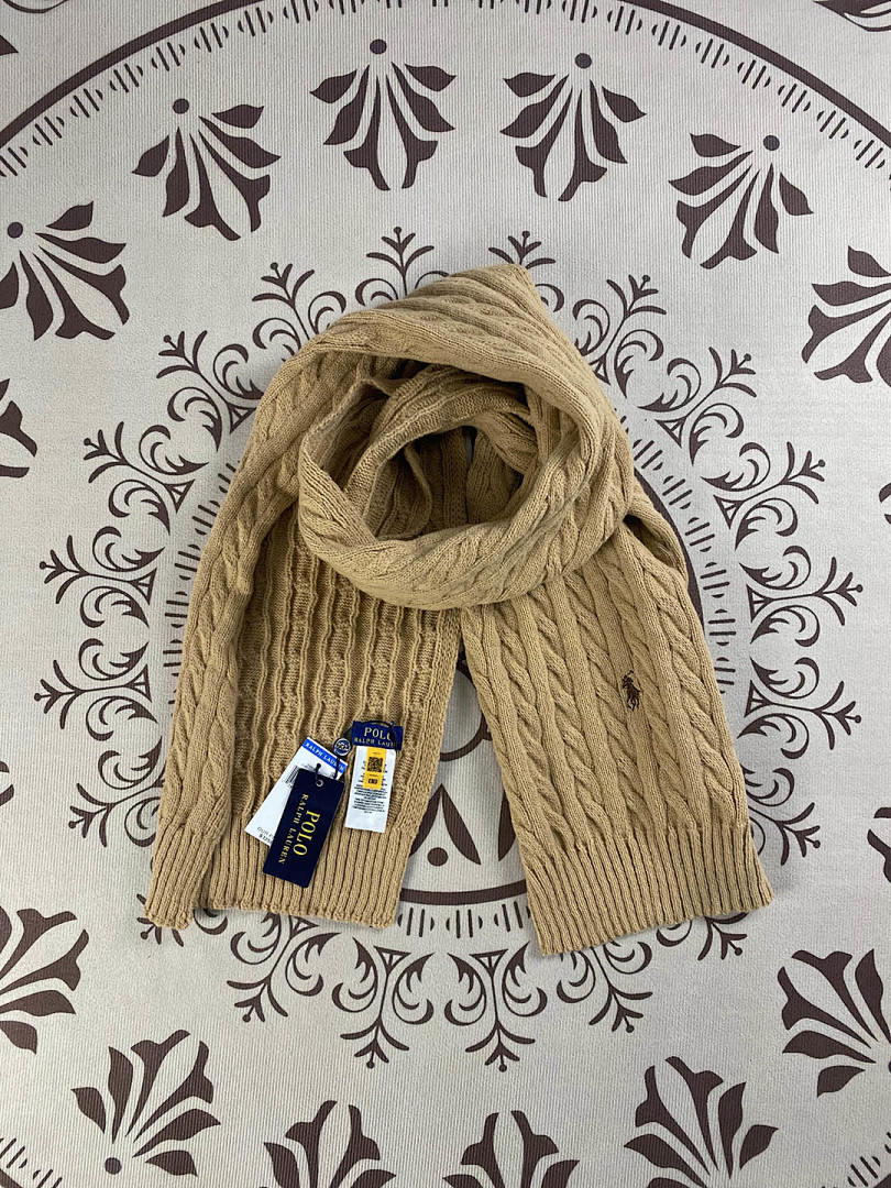 Ralph Lauren Cable Knit Wool Cashmere Scarf · A2613 — תמונה 27