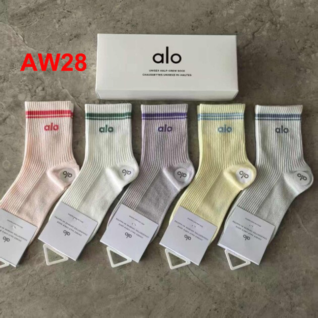 Alo Unisex Half-Crew Throwback Sock · A3224 — תמונה 3