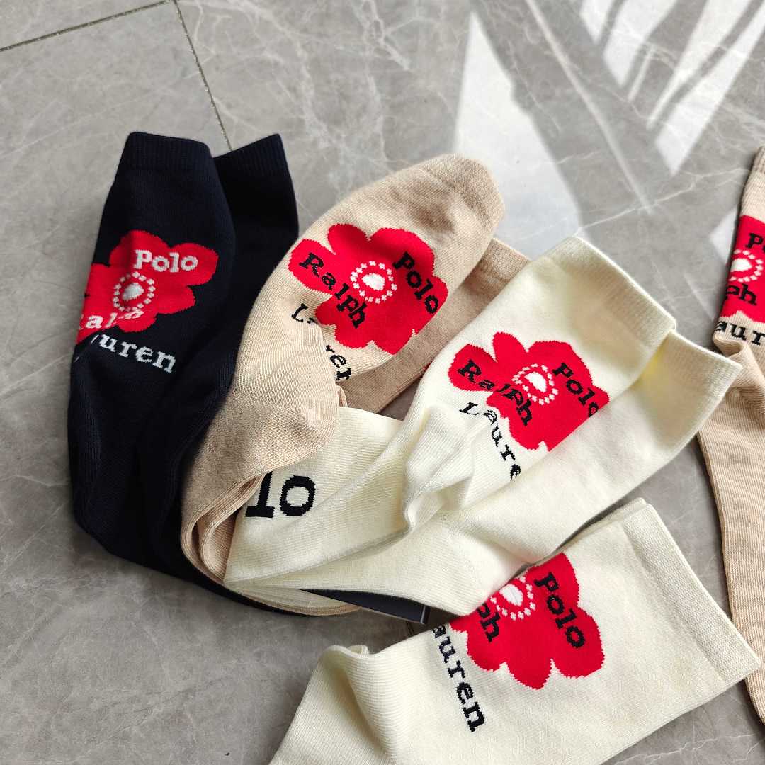 Polo Ralph Lauren Polo Bear Floral Crew Socks · A3059 — תמונה 12