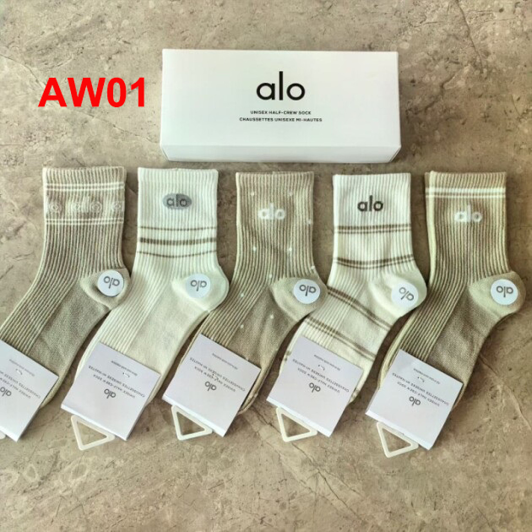Alo Unisex Half-Crew Throwback Sock · A3224 — תמונה 28