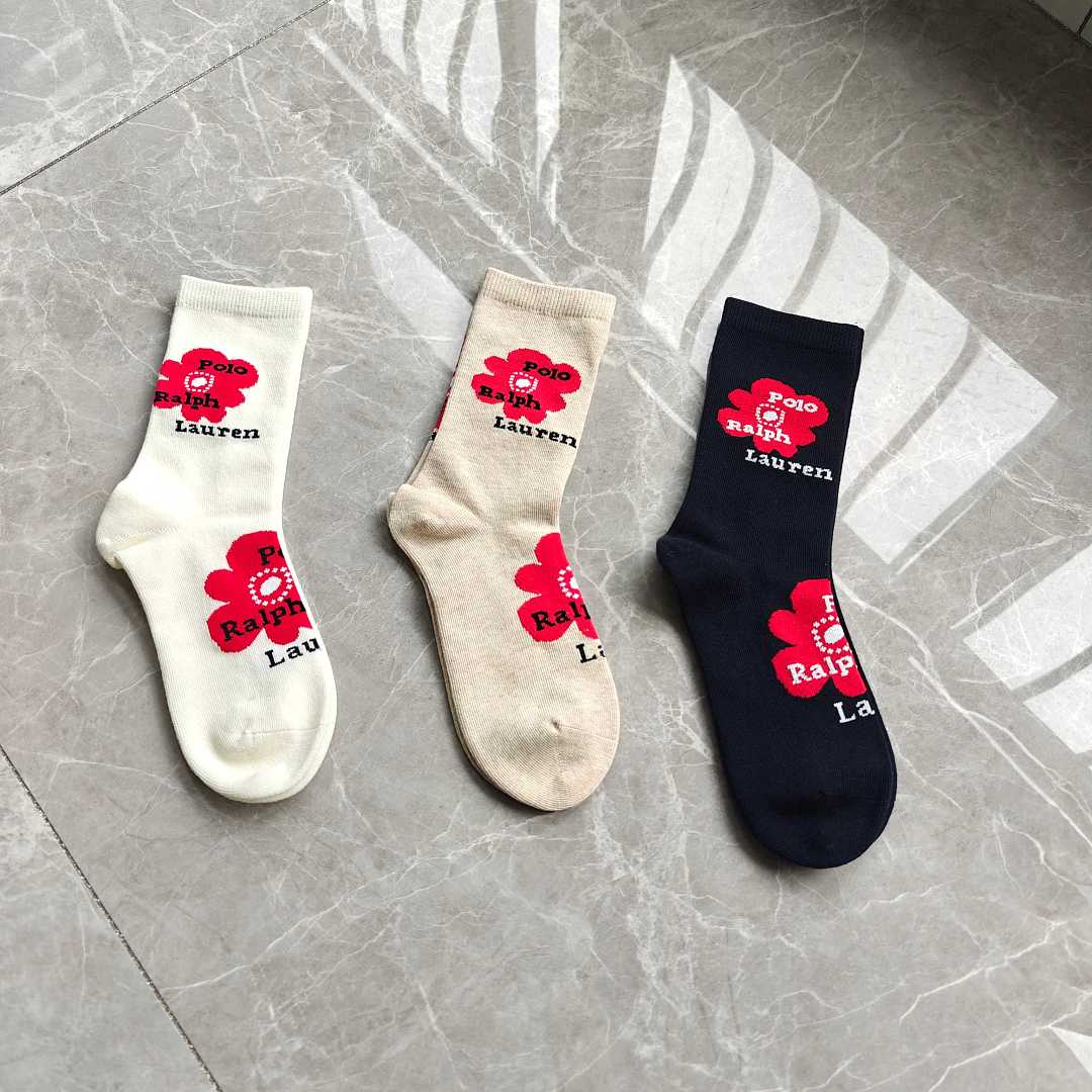 Polo Ralph Lauren Polo Bear Floral Crew Socks · A3059 — תמונה 14