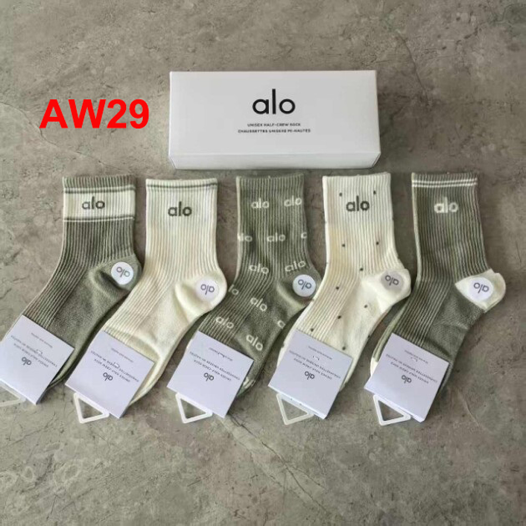 Alo Unisex Half-Crew Throwback Sock · A3224 — תמונה 2