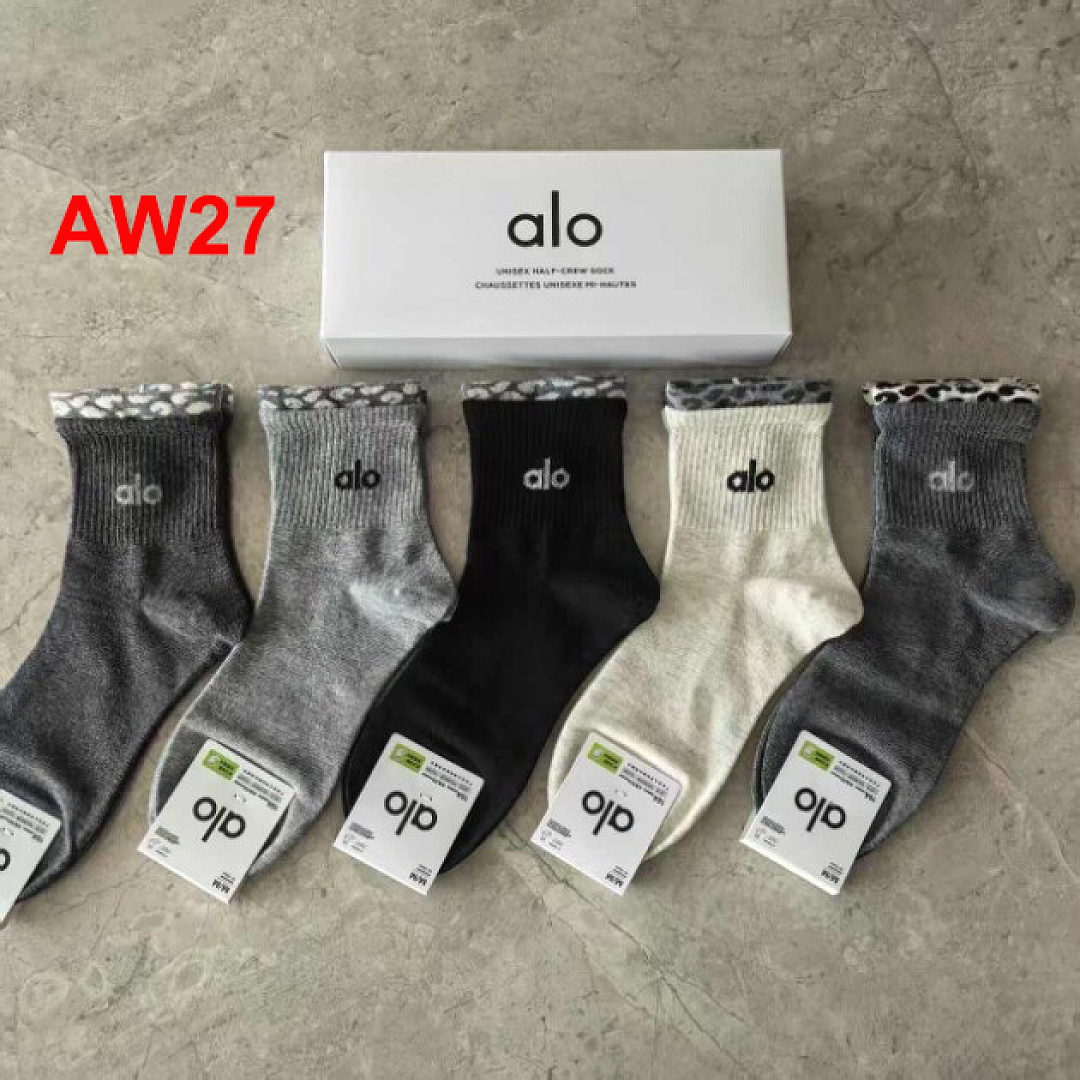 Alo Unisex Half-Crew Throwback Sock · A3224 — תמונה 4