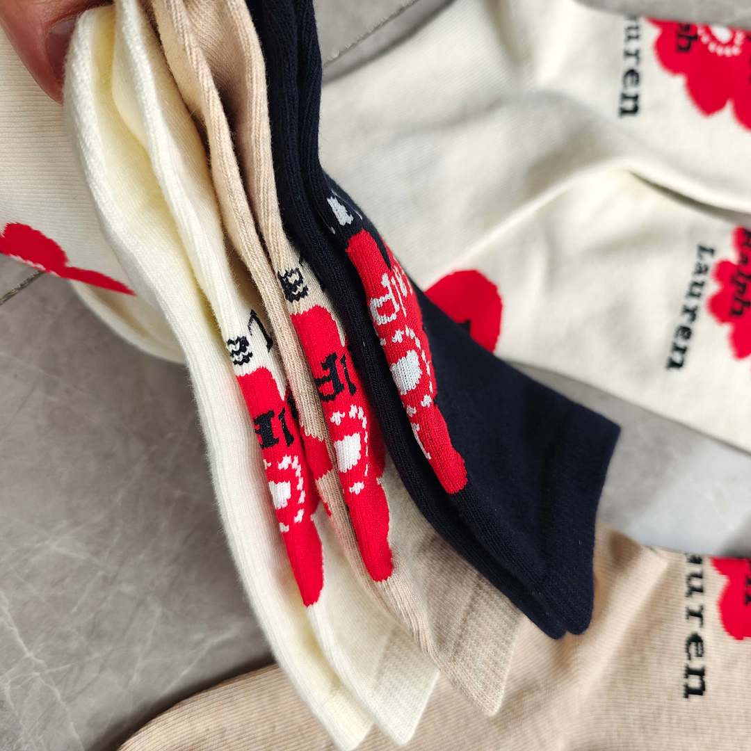 Polo Ralph Lauren Polo Bear Floral Crew Socks · A3059 — תמונה 3