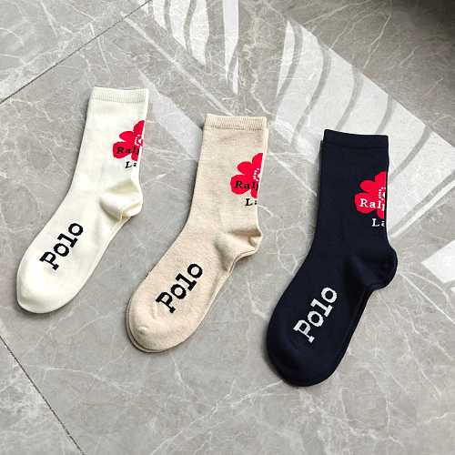 Polo Ralph Lauren Polo Bear Floral Crew Socks · A3059