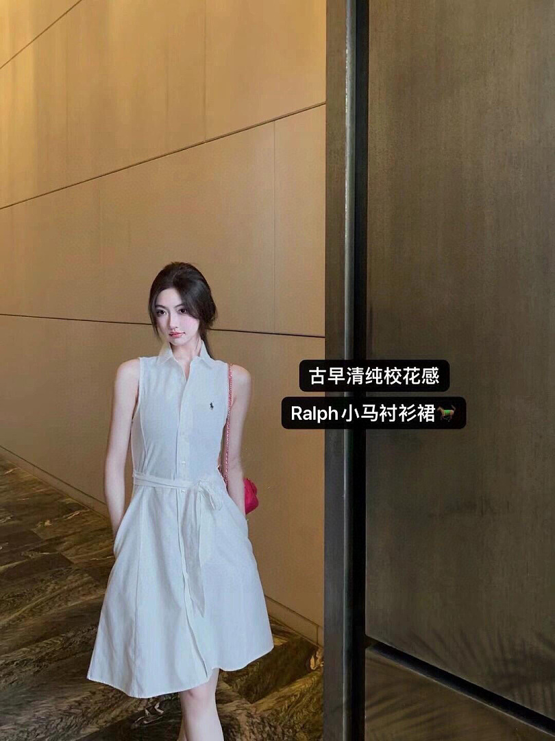 Ralph Lauren Sleeveless Cotton Oxford Shirtdress · A3206 — תמונה 16