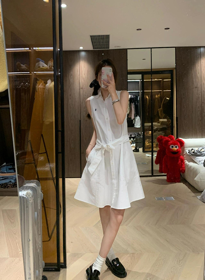 Polo Ralph Lauren Sleeveless Belted Shirt Dress · A2389 — תמונה 7