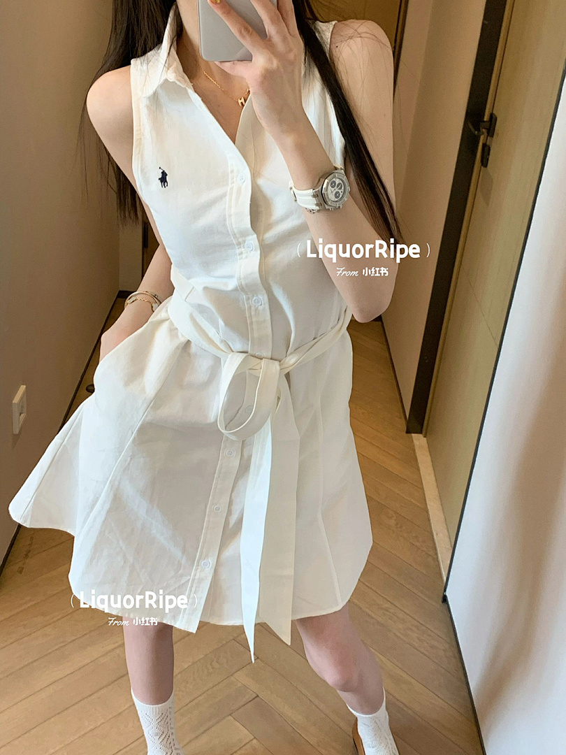 Polo Ralph Lauren Sleeveless Belted Shirt Dress · A2389 — תמונה 4