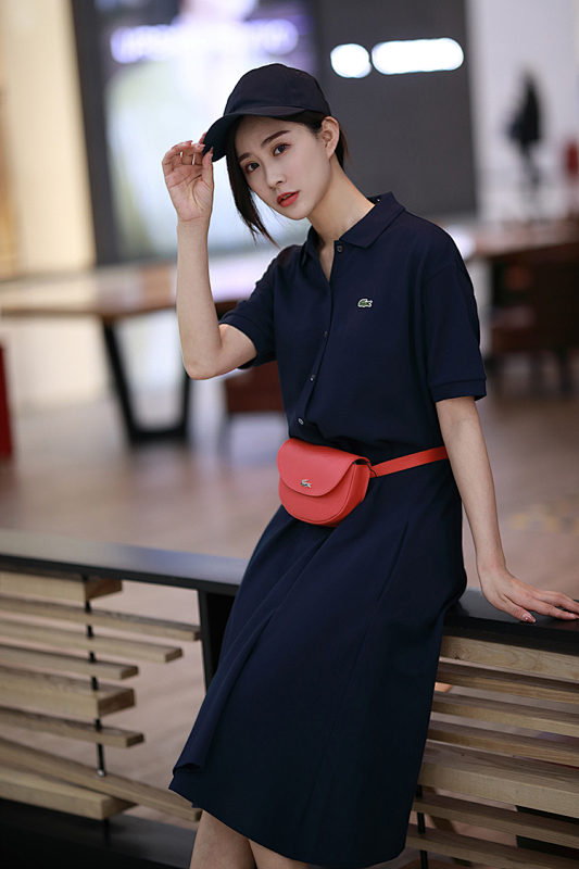 Lacoste Belted Piqué Polo Dress · A649 — תמונה 20