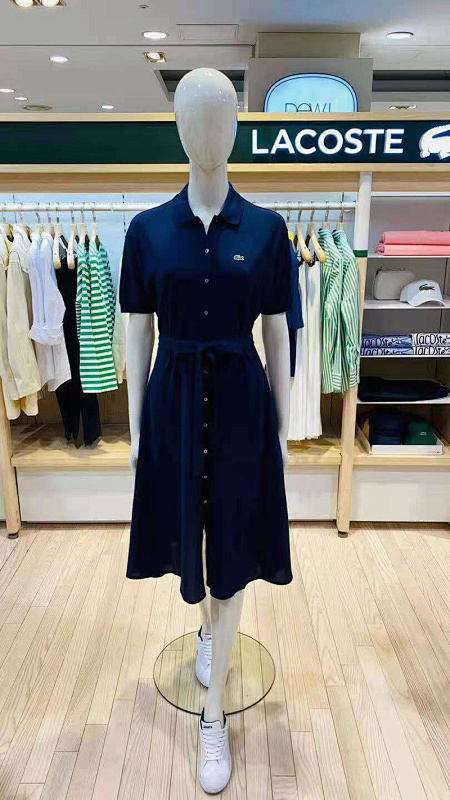 Lacoste Belted Piqué Polo Dress · A649 — תמונה 18