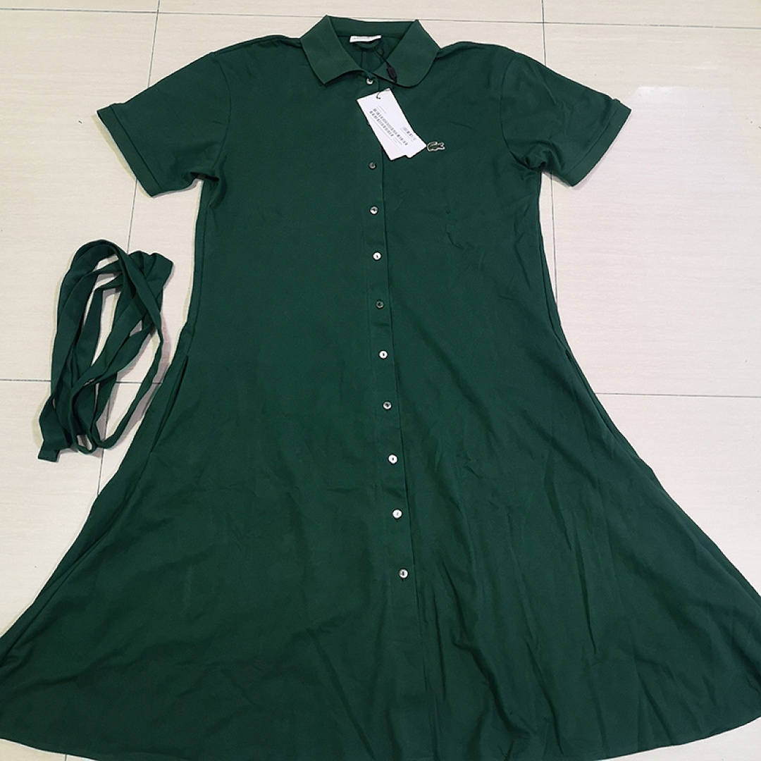 Lacoste Belted Piqué Polo Dress · A649 — תמונה 4