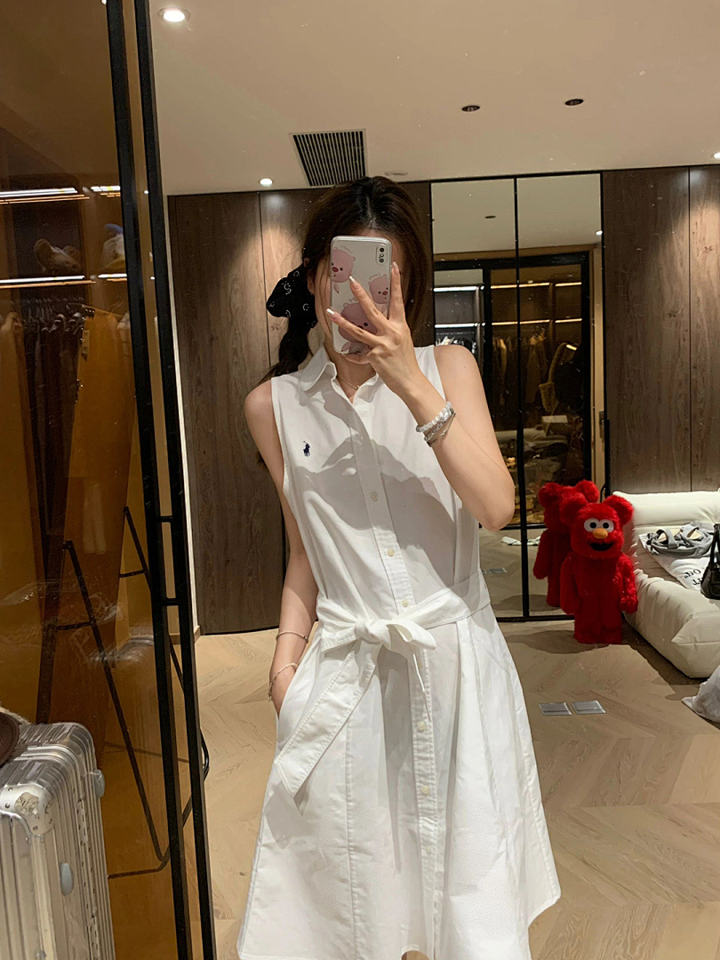 Polo Ralph Lauren Sleeveless Belted Shirt Dress · A2389 — תמונה 8