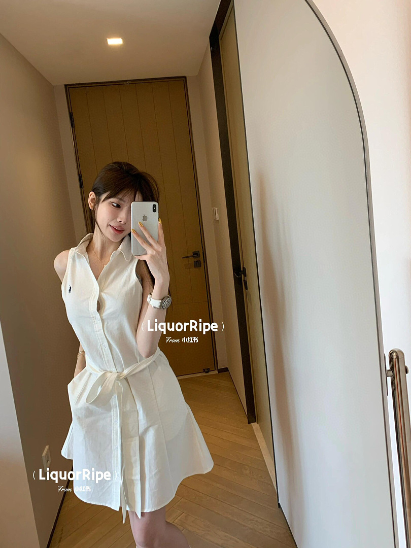 Ralph Lauren Sleeveless Cotton Oxford Shirtdress · A3206 — תמונה 24