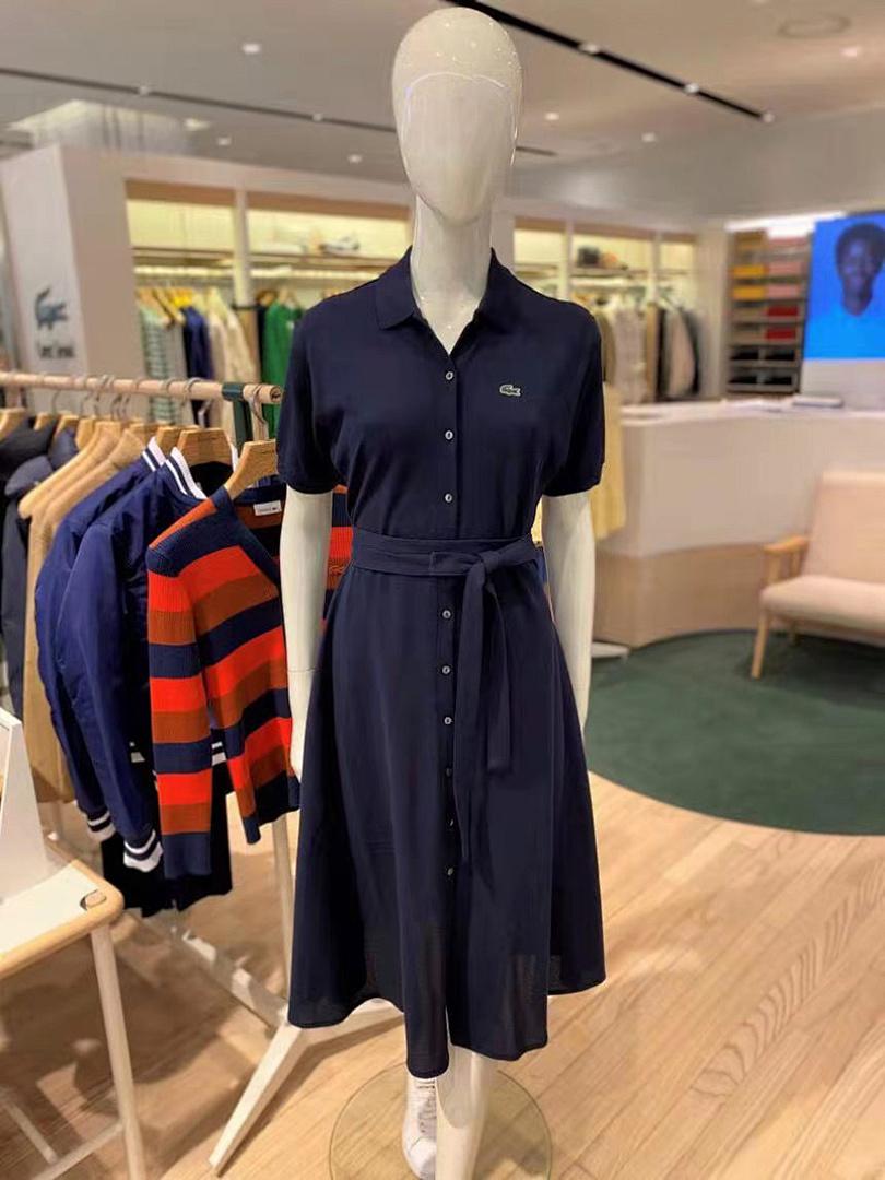 Lacoste Belted Piqué Polo Dress · A649 — תמונה 15