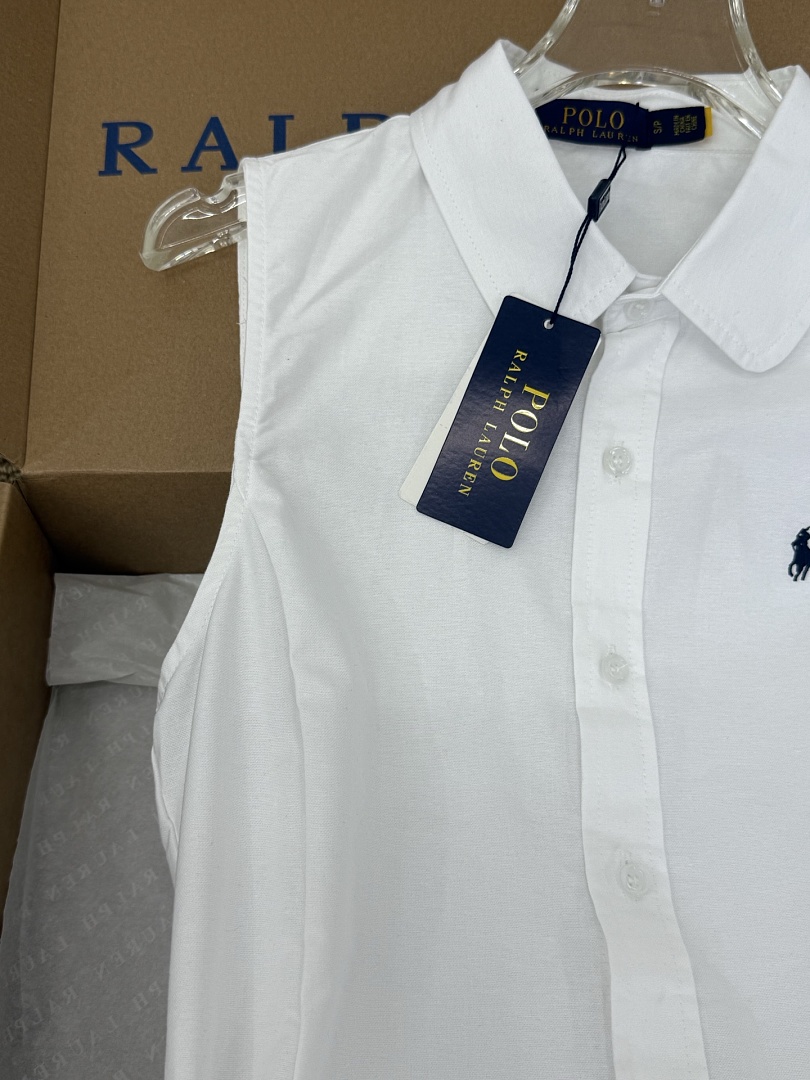Ralph Lauren Sleeveless Cotton Oxford Shirtdress · A3206 — תמונה 7